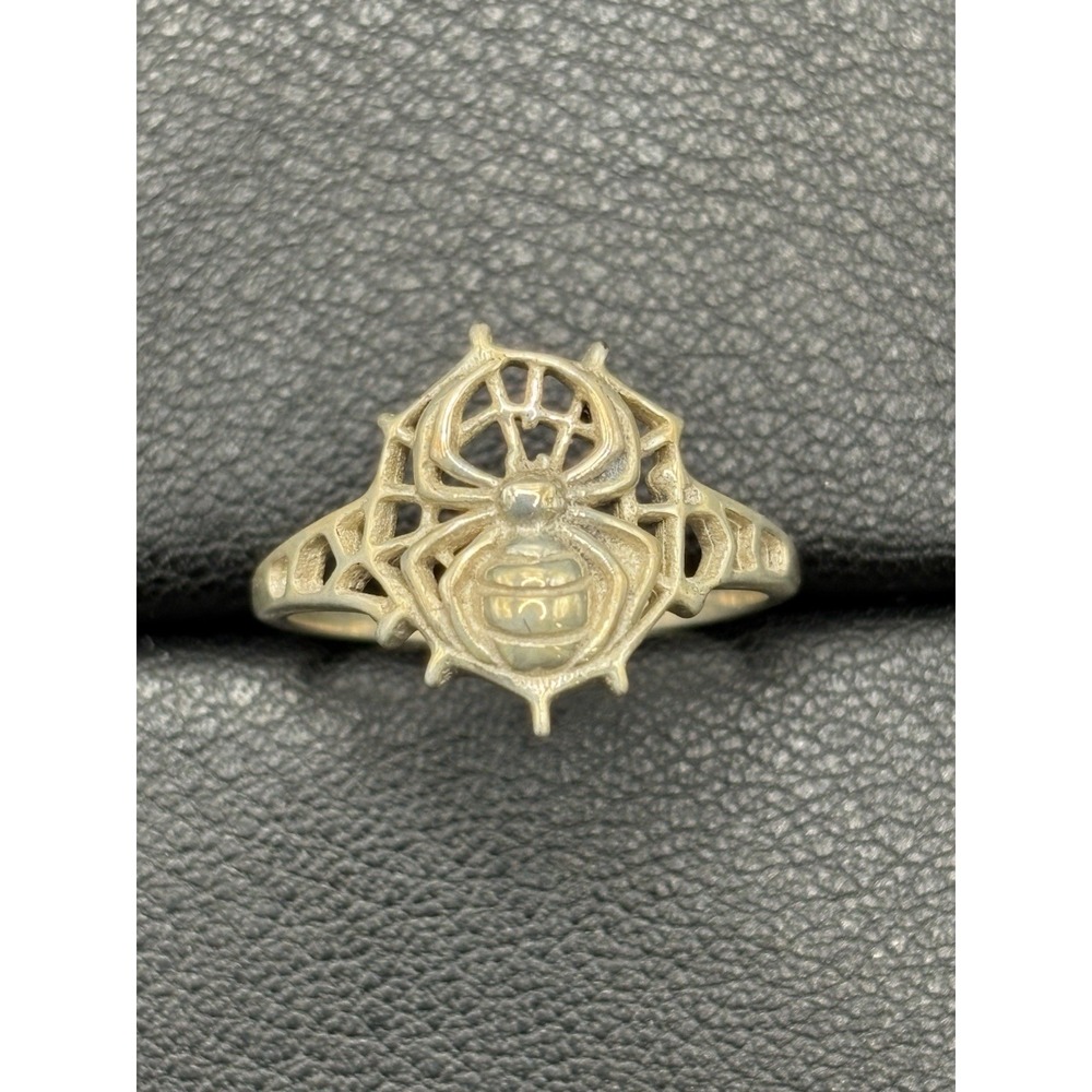 EUC Sterling Silver Spider Web Ring Size 7 H18